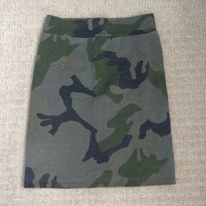 Brandy Melville Camo Fitted Skirt